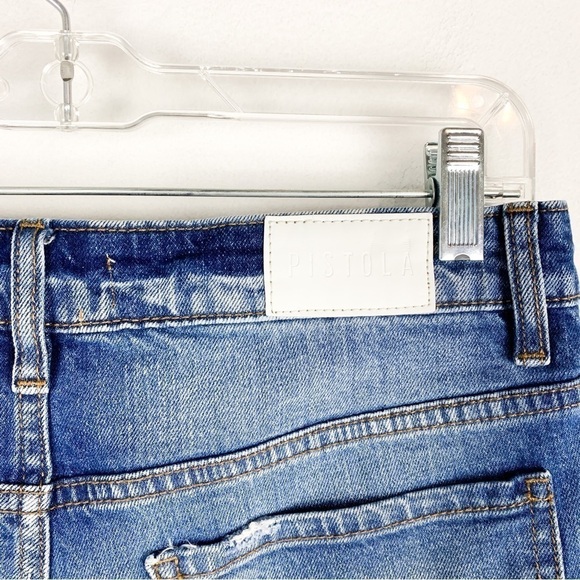 Pistola Winston High Rise Distressed Cutoff Denim Shorts Sz 28 - Picture 8 of 13